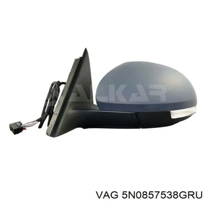 Cubierta de espejo retrovisor derecho VAG 5N0857538GRU