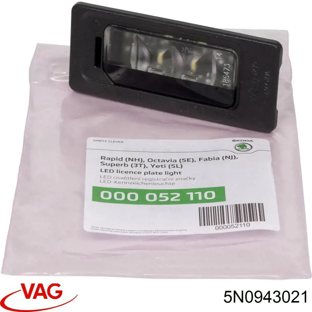Lampara de matricula VAG 5N0943021 precio, desde 13,37 EUR