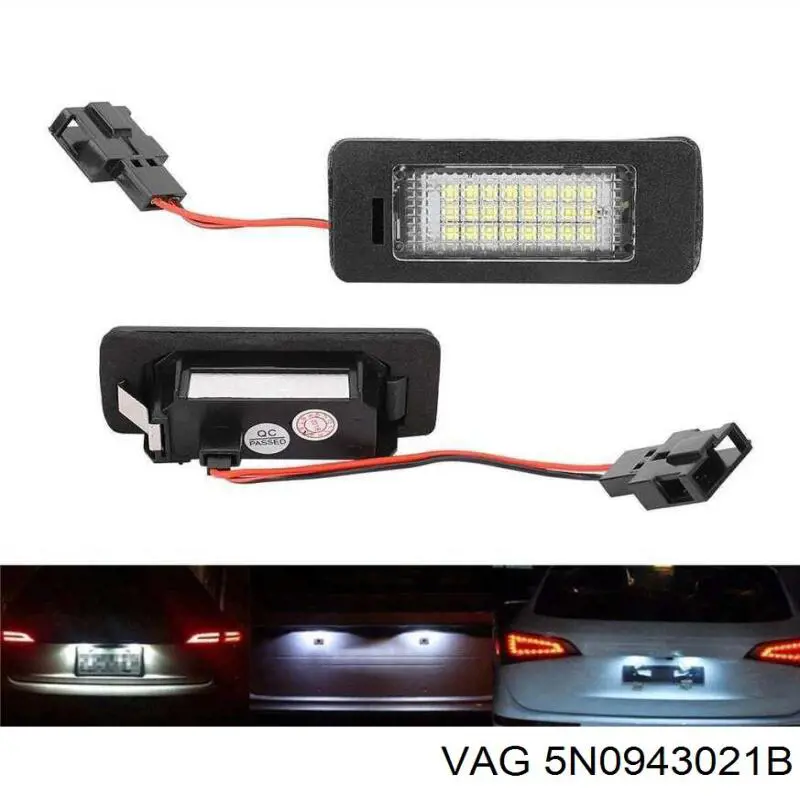 Luz matricula 5N0943021B VAG