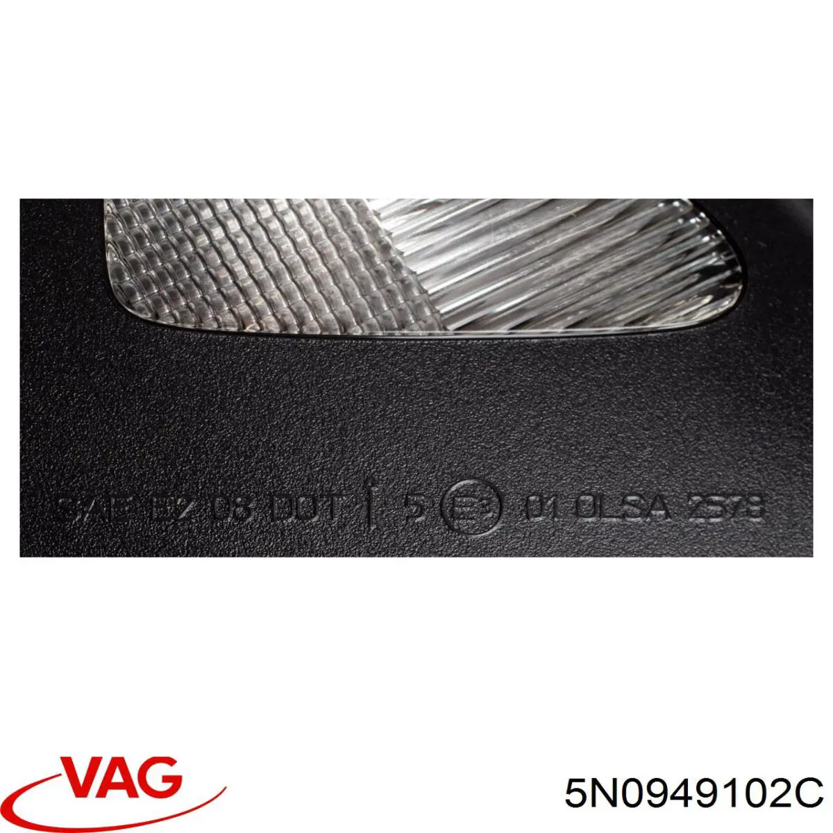 Luz intermitente del espejo retrovisor derecho 5N0949102C VAG