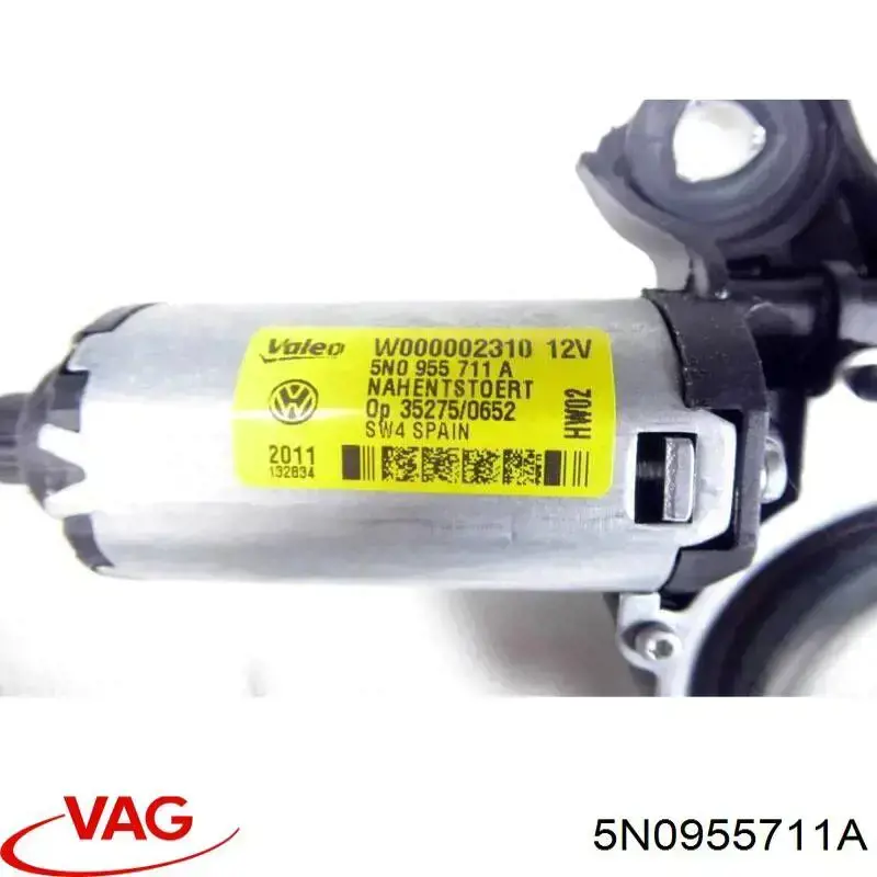 5N0955711A VAG motor limpiaparabrisas, trasera