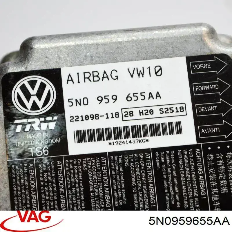 Módulo de control de airbag VAG 5N0959655AA precio, desde 94,38 EUR