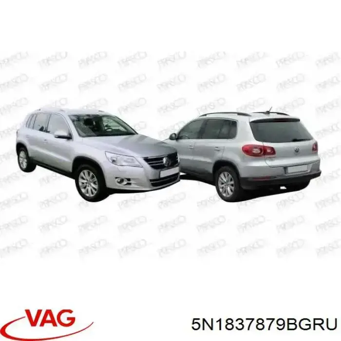 Manija exterior izquierda de puerta delantera VAG 5N1837879BGRU precio, desde 11,39 EUR