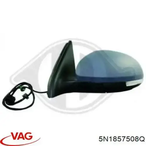 Espejo retrovisor derecho VAG 5N1857508Q precio, desde 121,30 EUR