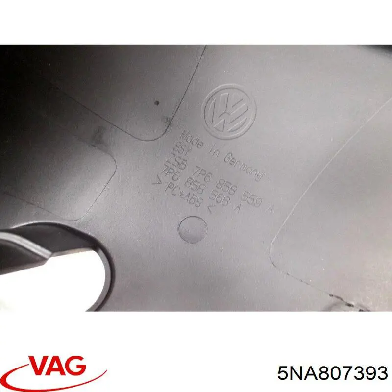 Guía izquierda del parachoques trasero 5NA807393 VAG
