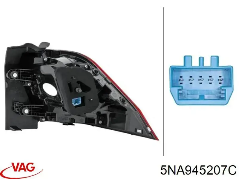 Comprar 5NA945207C VAG Piloto trasero exterior izquierdo