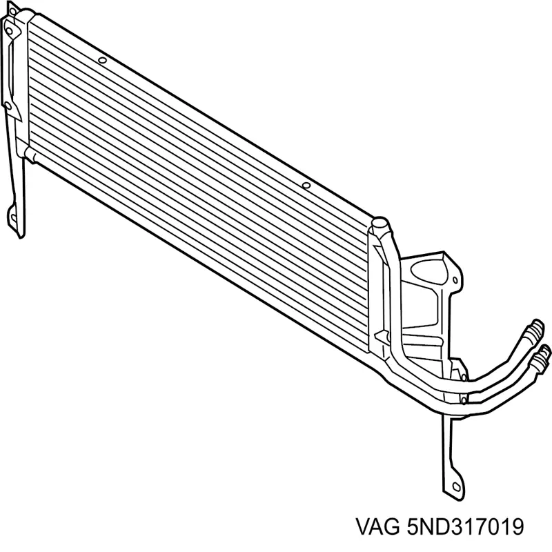 5ND317019 VAG radiador enfriador de la transmision/caja de cambios