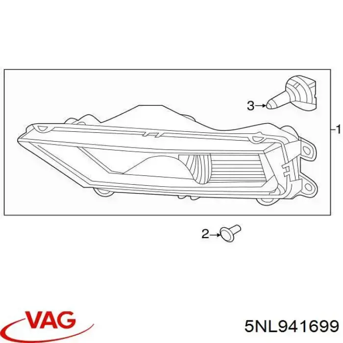 5NL941699 VAG faro antiniebla izquierdo