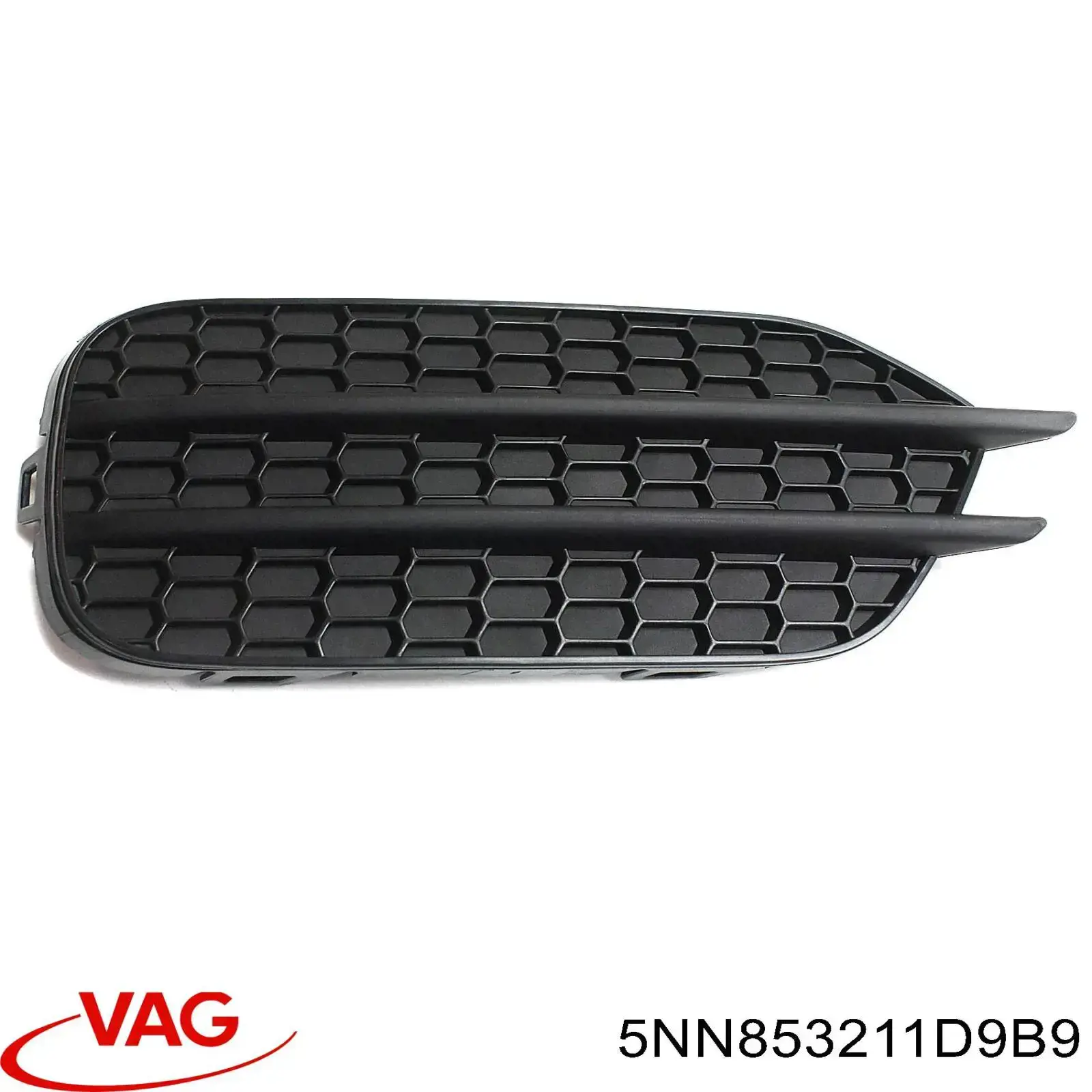 5NN853211D9B9 VAG Rejilla inferior izquierda del parachoques delantero