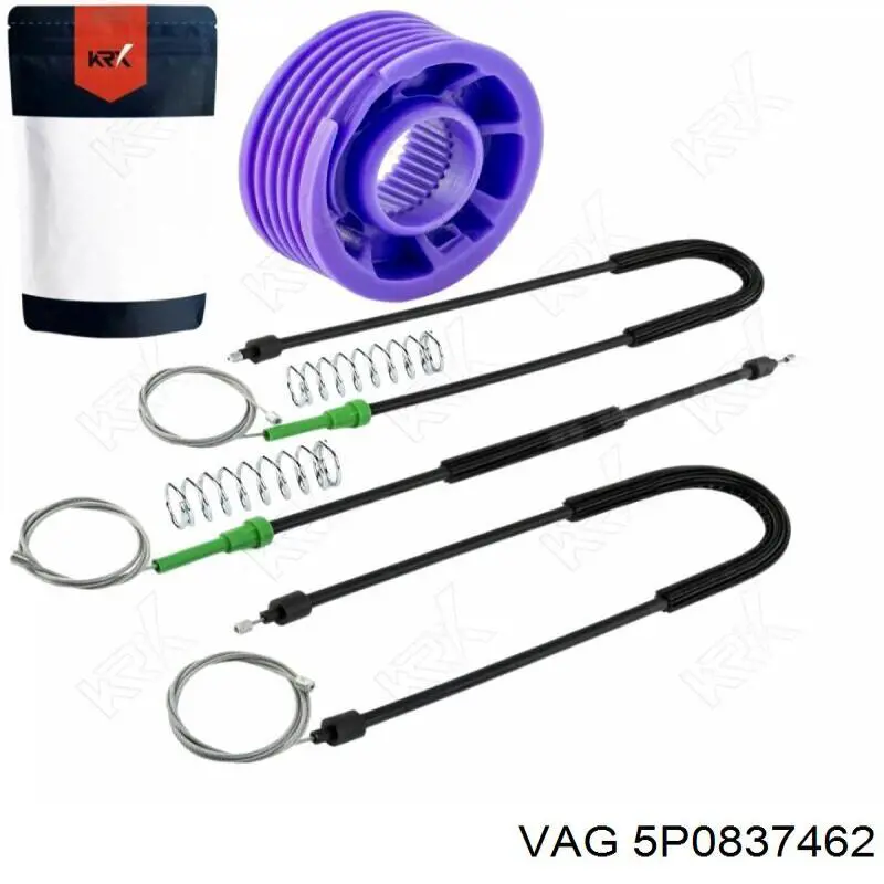 5P0837462 VAG Mecanismo levanta, puerta delantera derecha