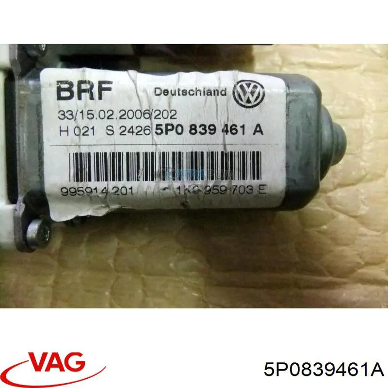 Comprar 5P0839461A VAG Mecanismo de elevalunas de la puerta trasera izquierda