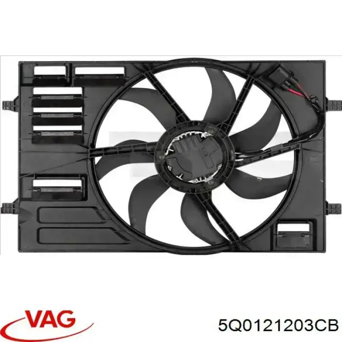 Ventilador de radiador 5Q0959455J VAG