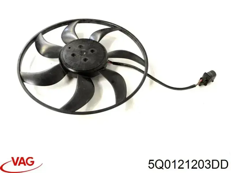 5Q0121203DD VAG ventilador (rodete +motor refrigeración del motor con electromotor completo)