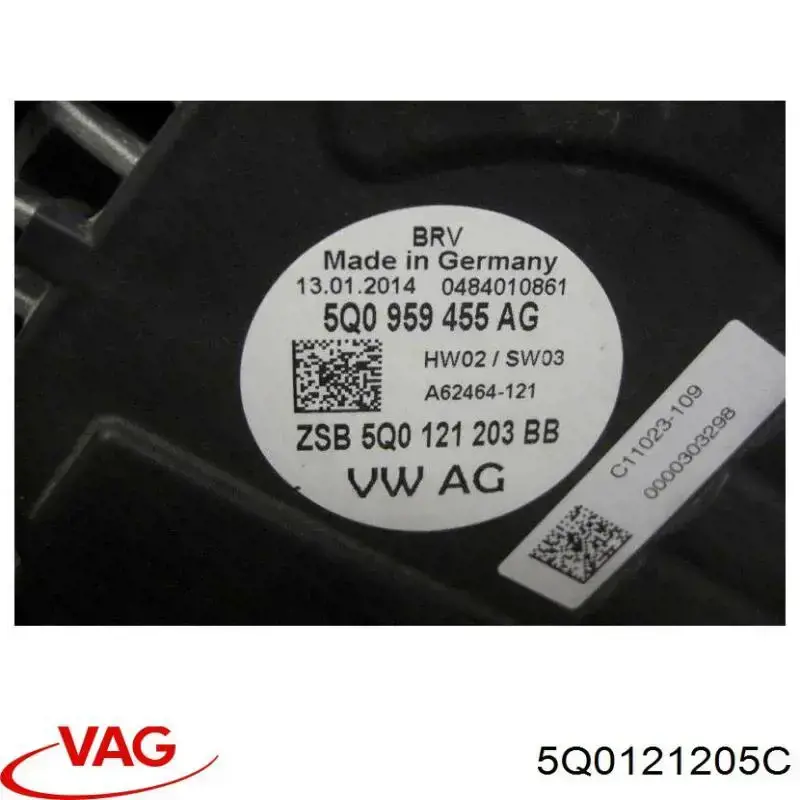 5Q0121205C VAG bastidor radiador