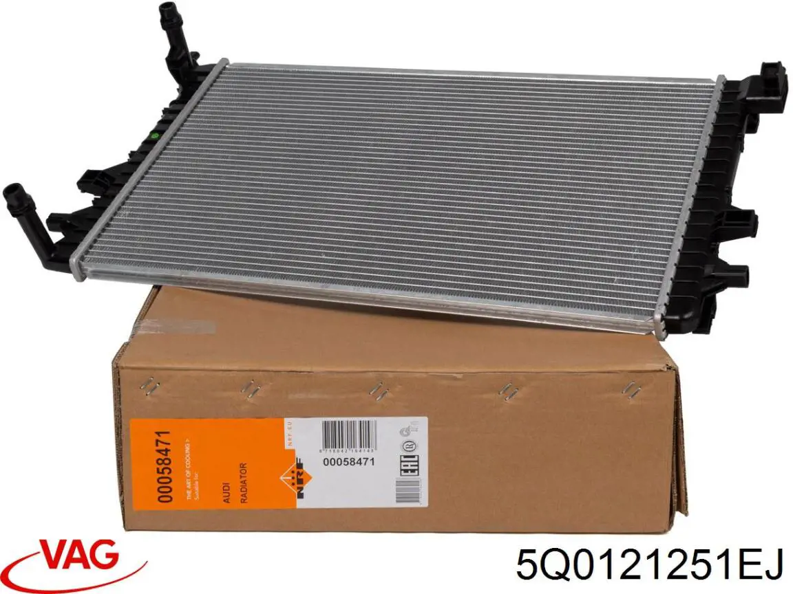 Radiador adicional de refrigeración del motor VAG 5Q0121251EJ