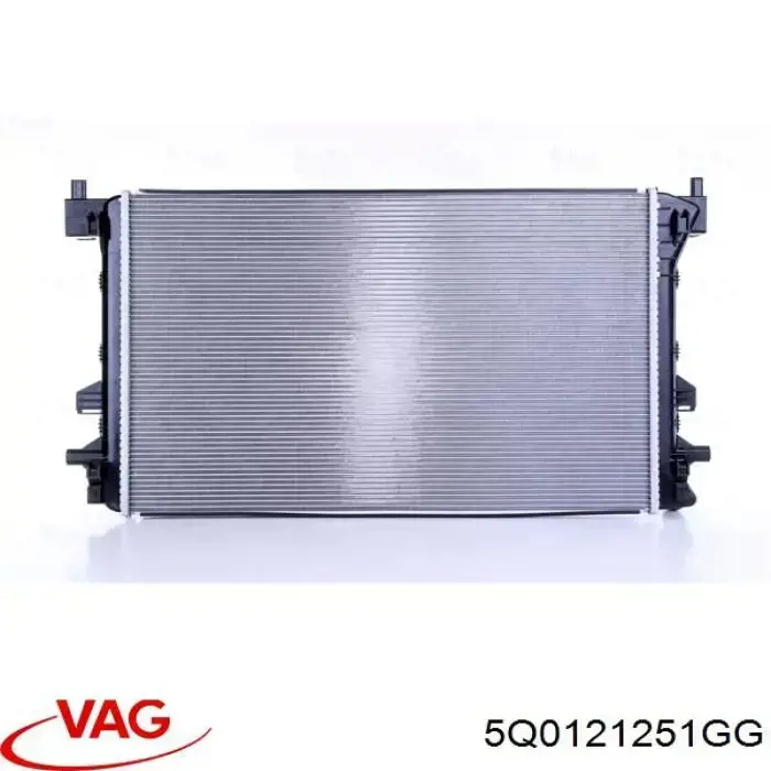 5Q0121251GG VAG radiador, refrigeración del motor adicional