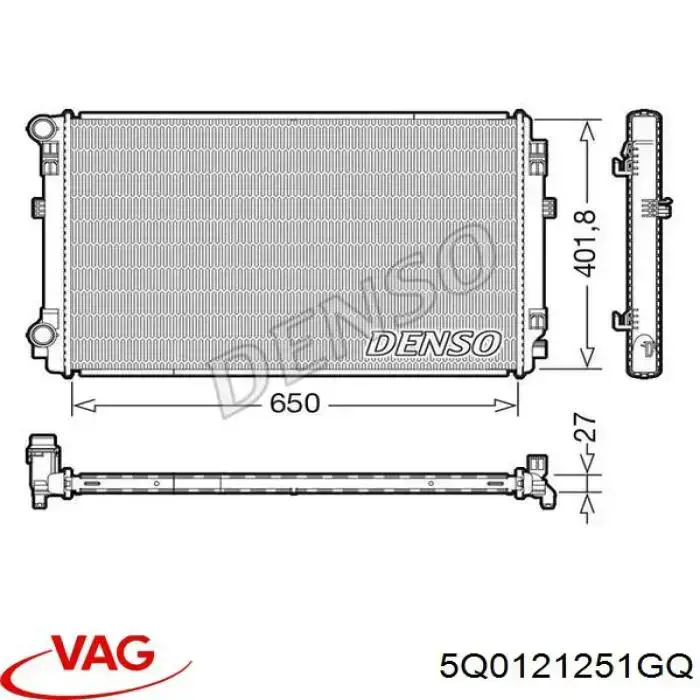 Radiador refrigeración del motor Volkswagen Golf 8 CD1, DA1