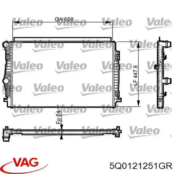 Comprar 5Q0121251GR VAG Radiador de auto