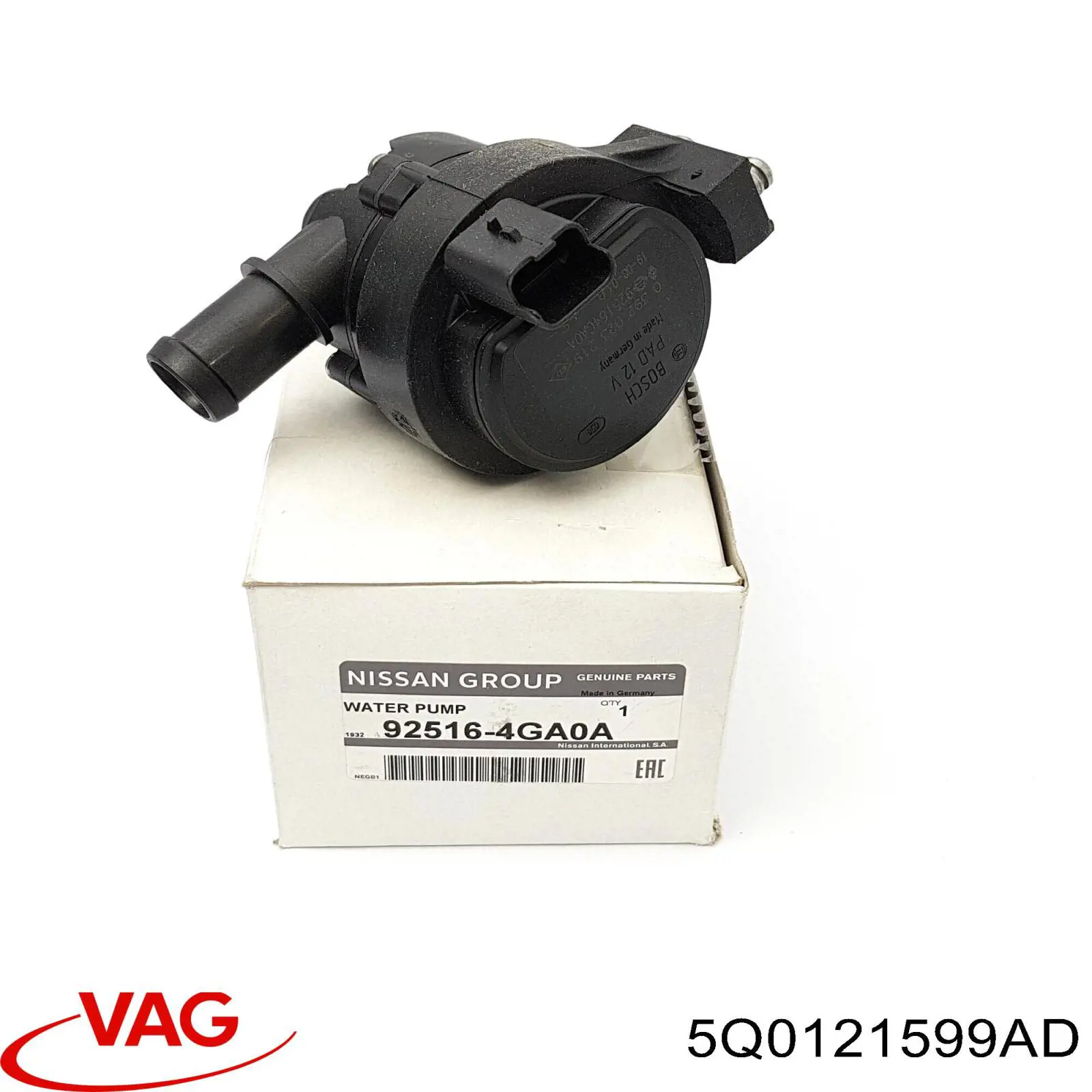 Bomba de agua eléctrica auxiliar 5Q0121599AD VAG