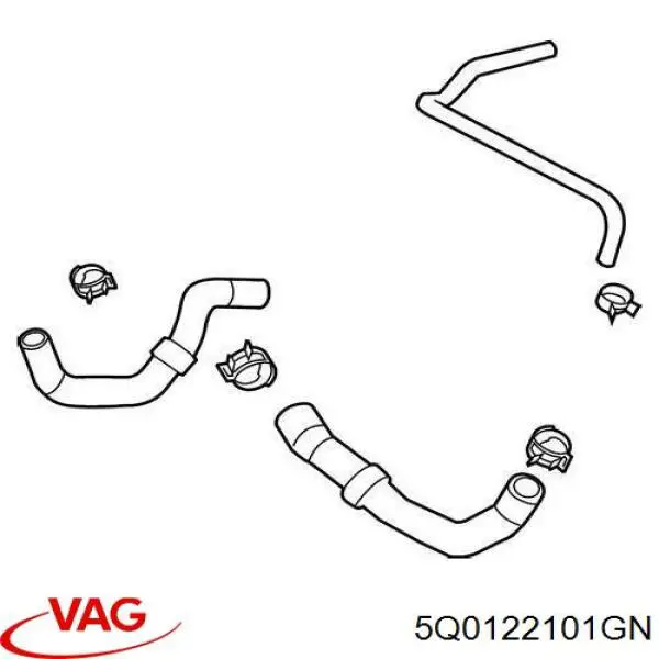 Comprar 5Q0122101CF VAG Manguera superior del radiador
