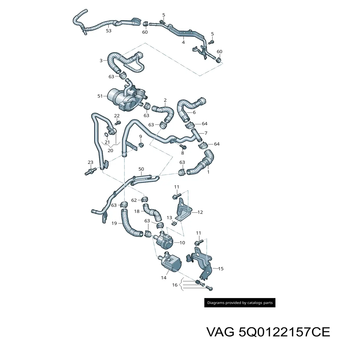 Comprar 5Q0122157CE VAG Manguera de agua refrigerante