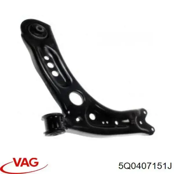 Brazo inferior izquierdo de la suspensión delantera 5Q0407151J VAG