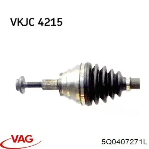 5Q0407271L VAG Semieje delantero izquierdo