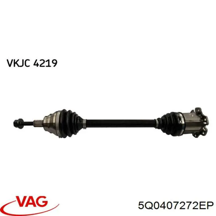 5Q0407452BX VAG Semieje delantero derecho