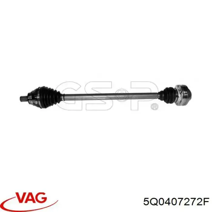 5Q0407272F VAG Semieje delantero derecho