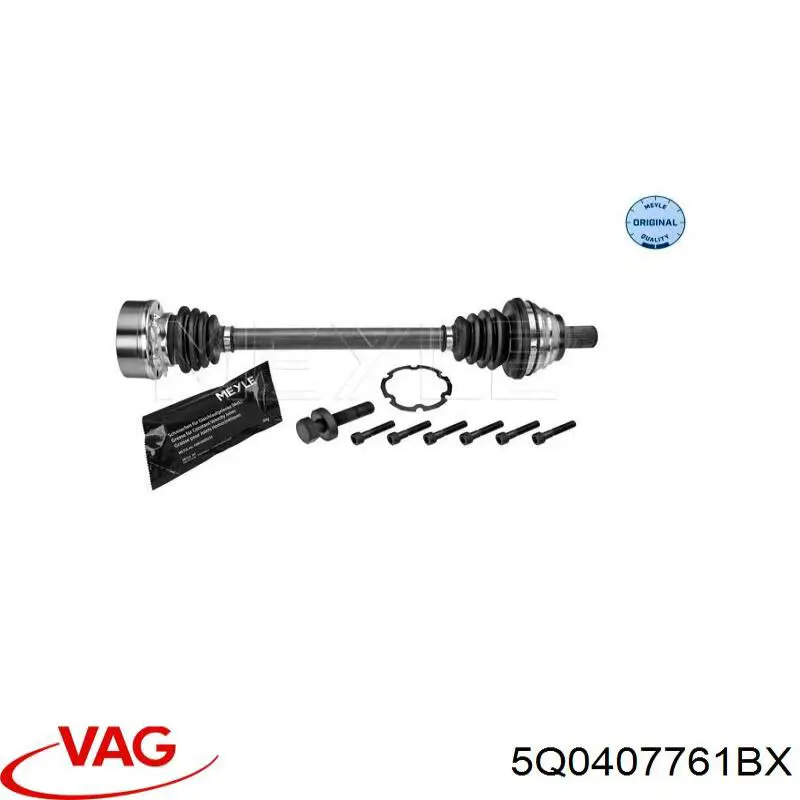 5Q0407761BX VAG Semieje delantero izquierdo