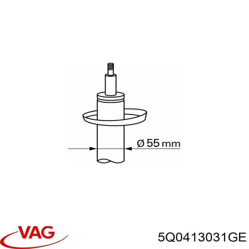 Amortiguador 5Q0413031GE VAG