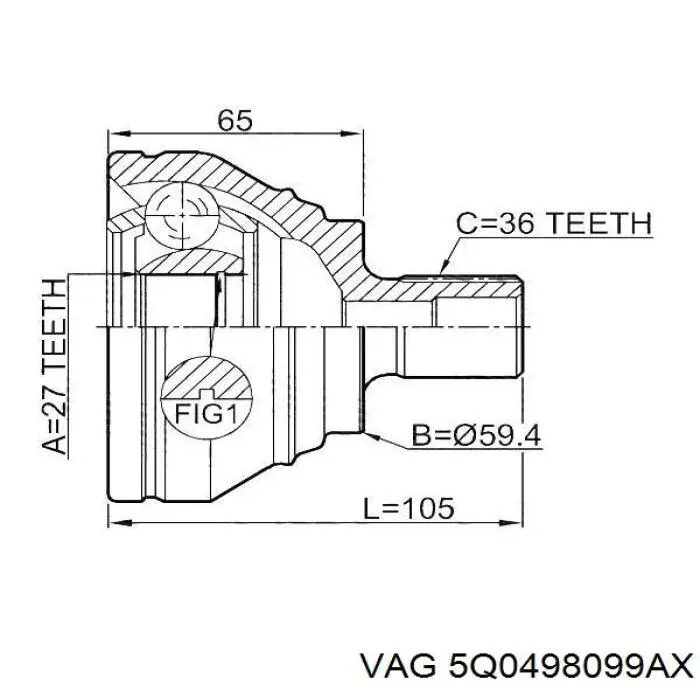 Comprar Junta homocinetica Skoda Octavia IV A8 NX3, NN3, PV3