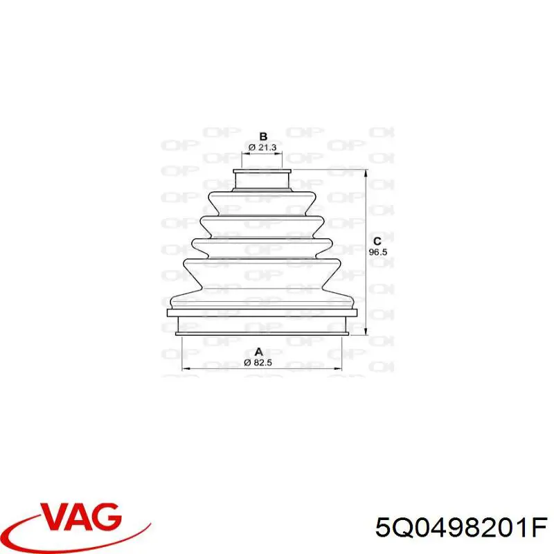 Fuelle transmisión delantero exterior VAG 5Q0498201F precio, desde 11,23 EUR