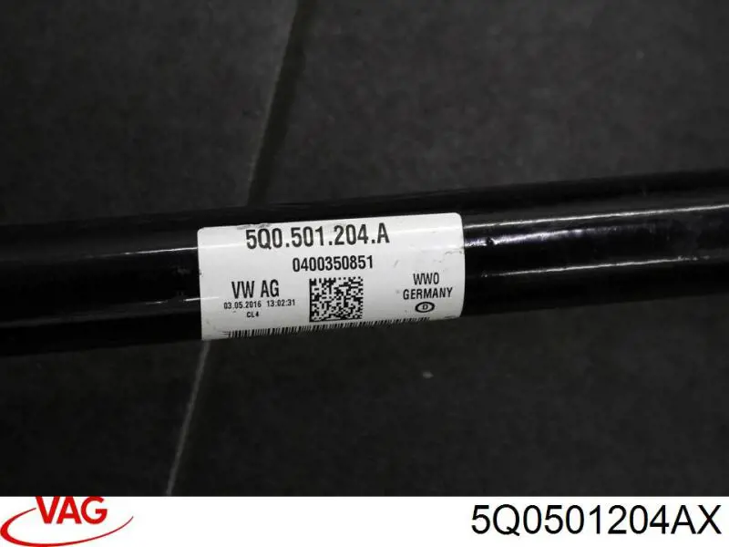 5Q0501204AX VAG Palier trasero derecho