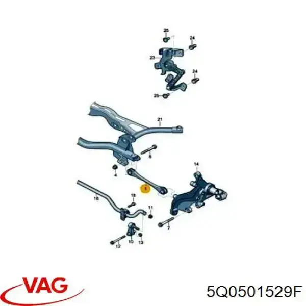 Comprar 5Q0501529F VAG Brazo transversal de suspensión trasera