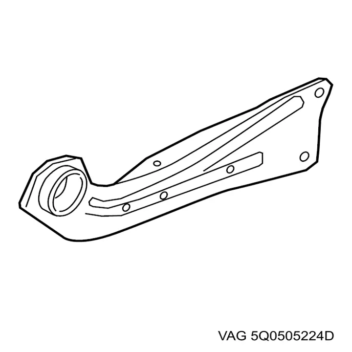 5Q0505224D VAG mangueta trasera derecha (suspension)