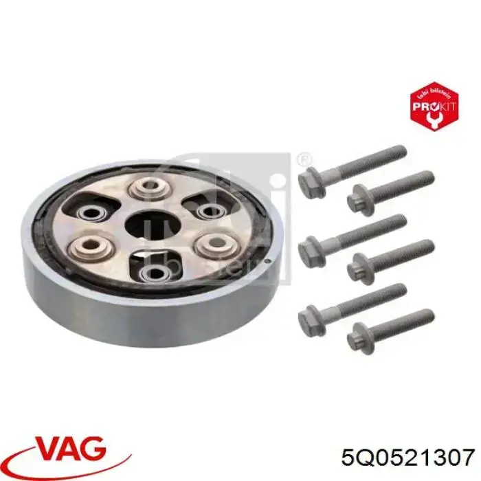 Comprar 5Q0521307 VAG Acoplamiento elástico trasero del cardán