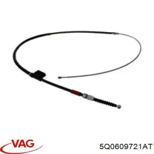 5Q0609721AT VAG cable de freno de mano trasero derecho/izquierdo