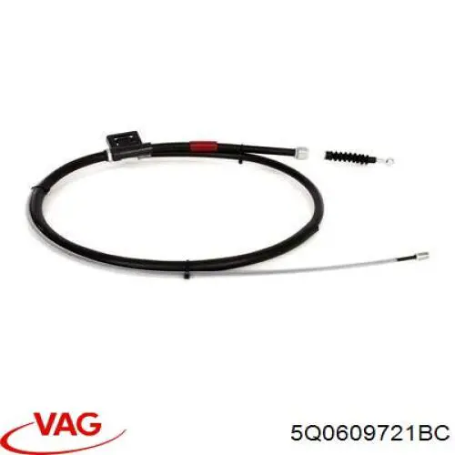 5Q0609721BC VAG cable de freno de mano trasero derecho/izquierdo