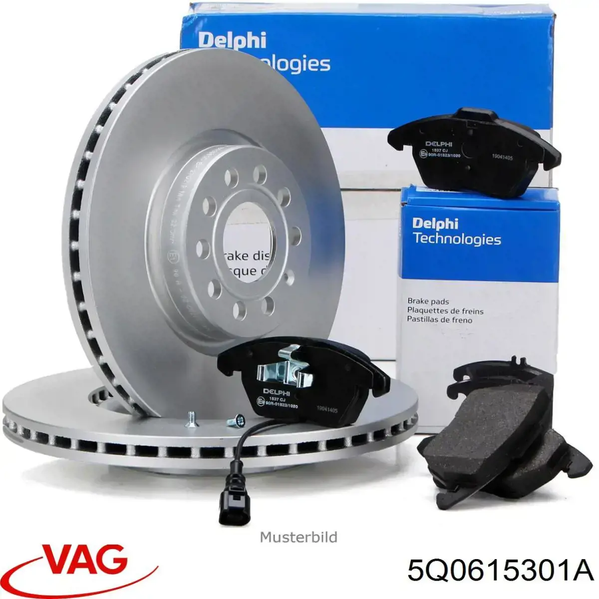 Disco de freno delantero VAG 5Q0615301A