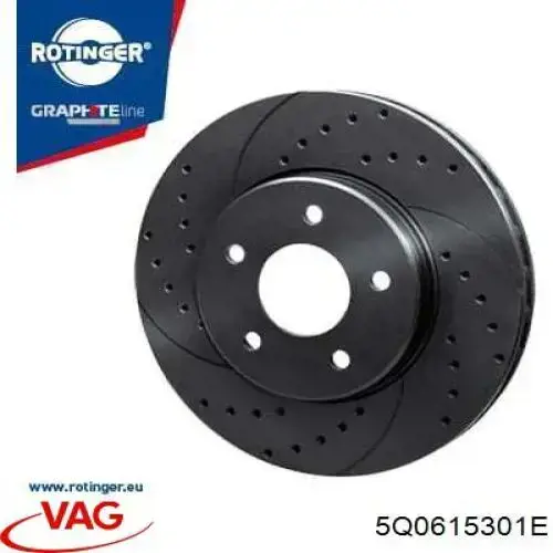 Disco de freno 5Q0615301E VAG