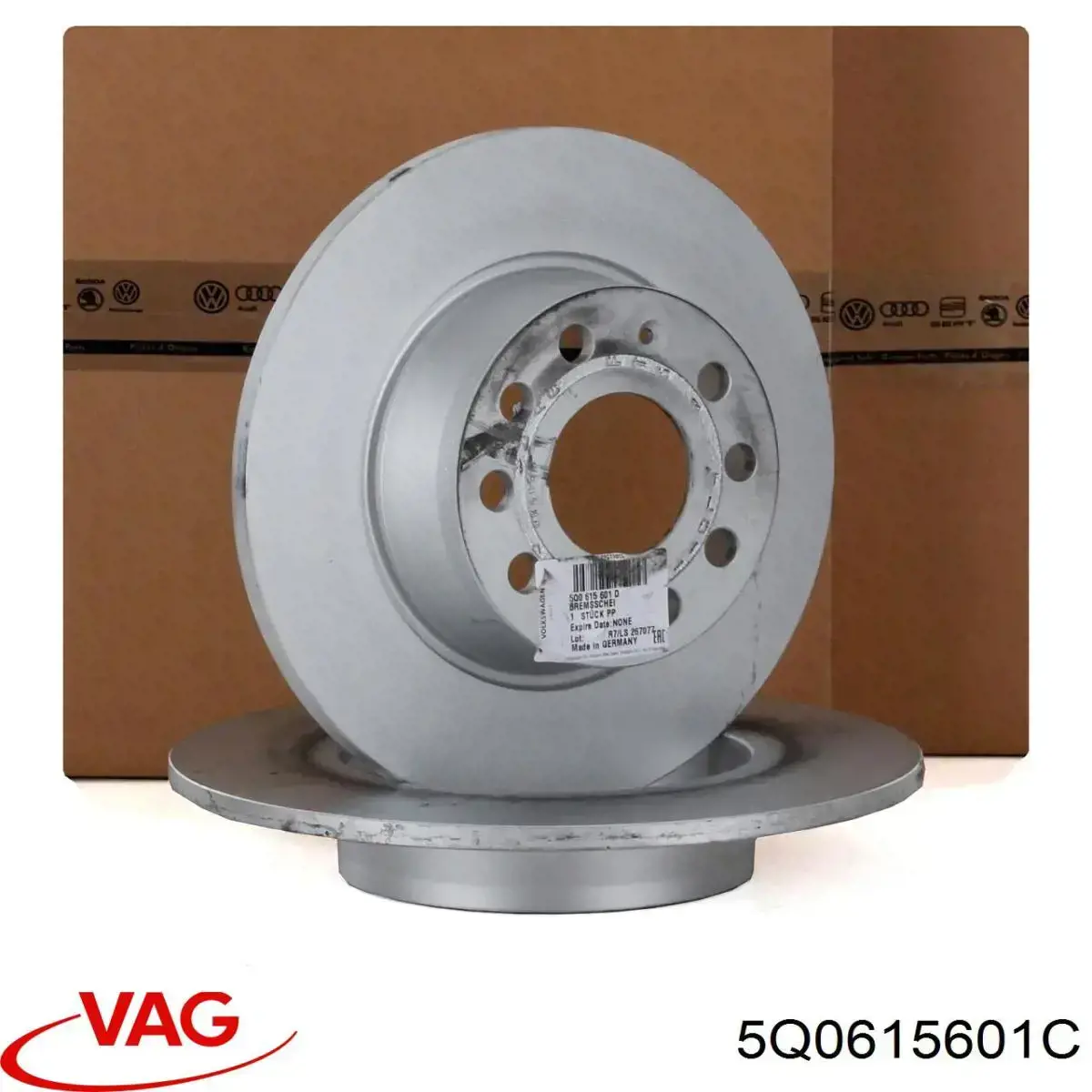 Disco de freno trasero 5Q0615601C VAG
