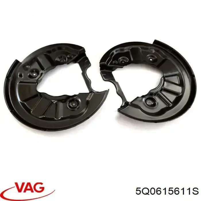 5Q0615611S VAG Protector de disco de freno trasero izquierdo