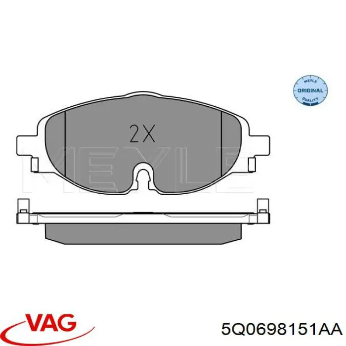 Pastillas de freno delanteras Volkswagen Tiguan 1 5N1, 5N2