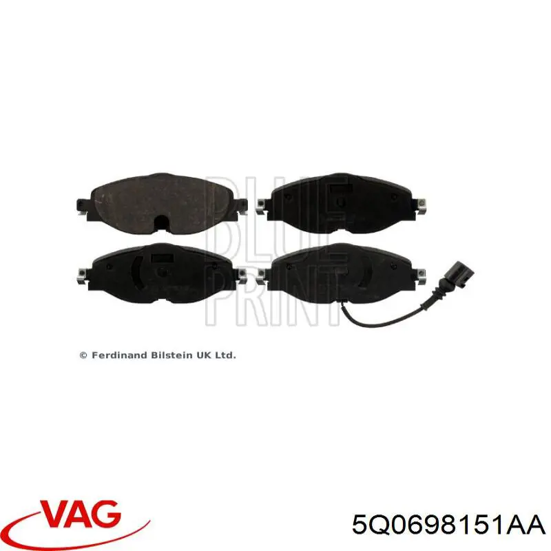 Pastillas de freno delanteras Volkswagen Tiguan 1 5N1, 5N2