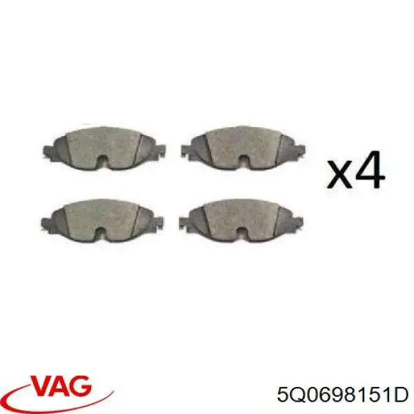 Pastillas de freno delanteras Volkswagen Tiguan 1 5N1, 5N2