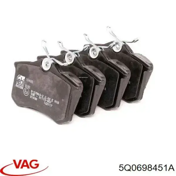 5Q0698451A VAG pastillas de freno traseras