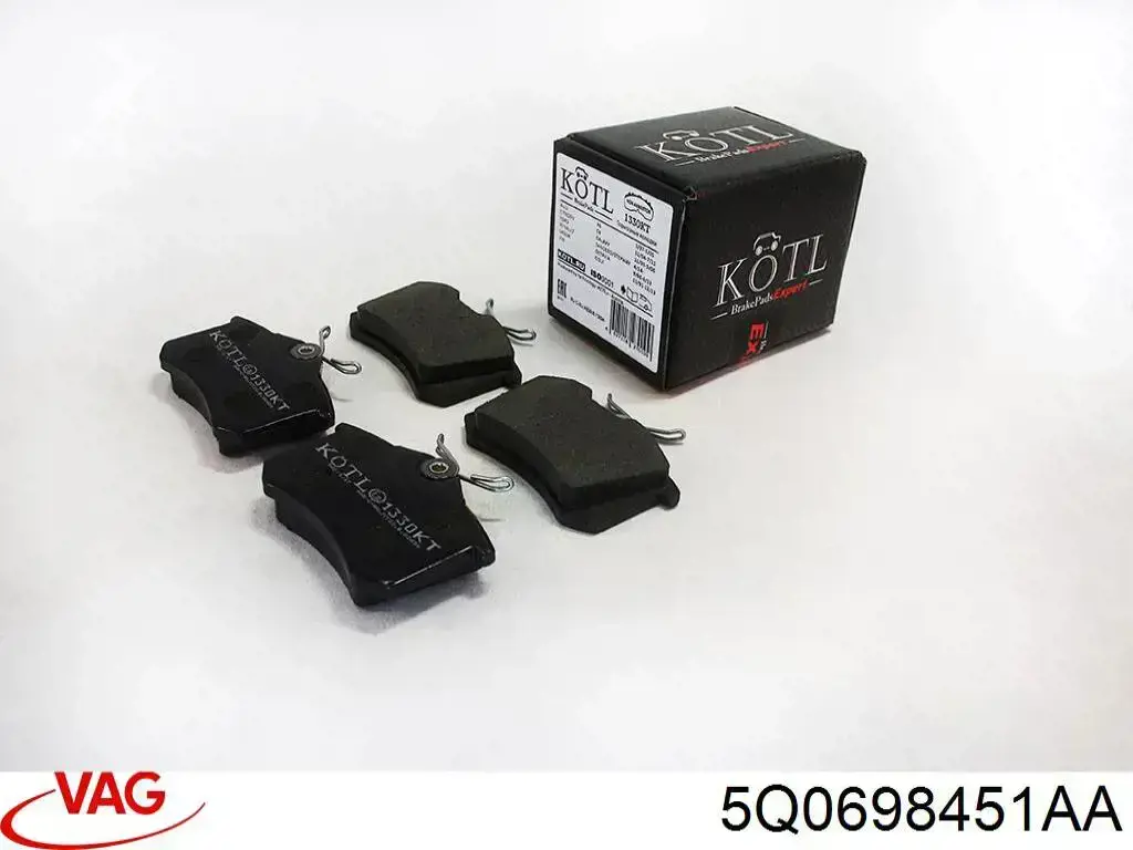 Pastillas de freno traseras 5Q0698451AA VAG