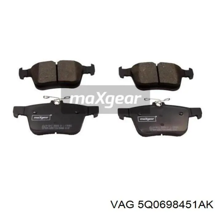 Pastillas de freno traseras 5Q0698451AK VAG