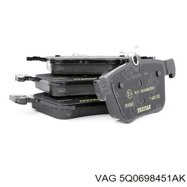 Pastillas de freno traseras 5Q0698451AK VAG